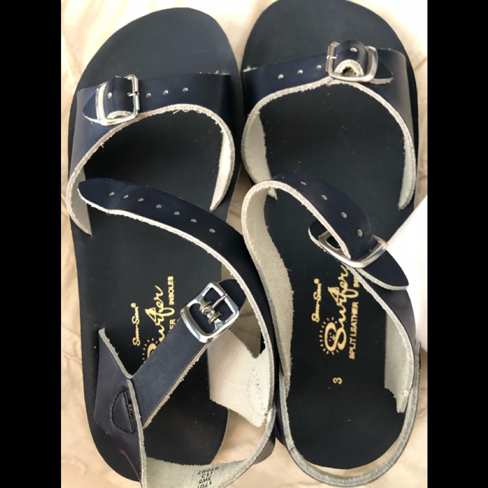 Brand new leather blue sunsandles